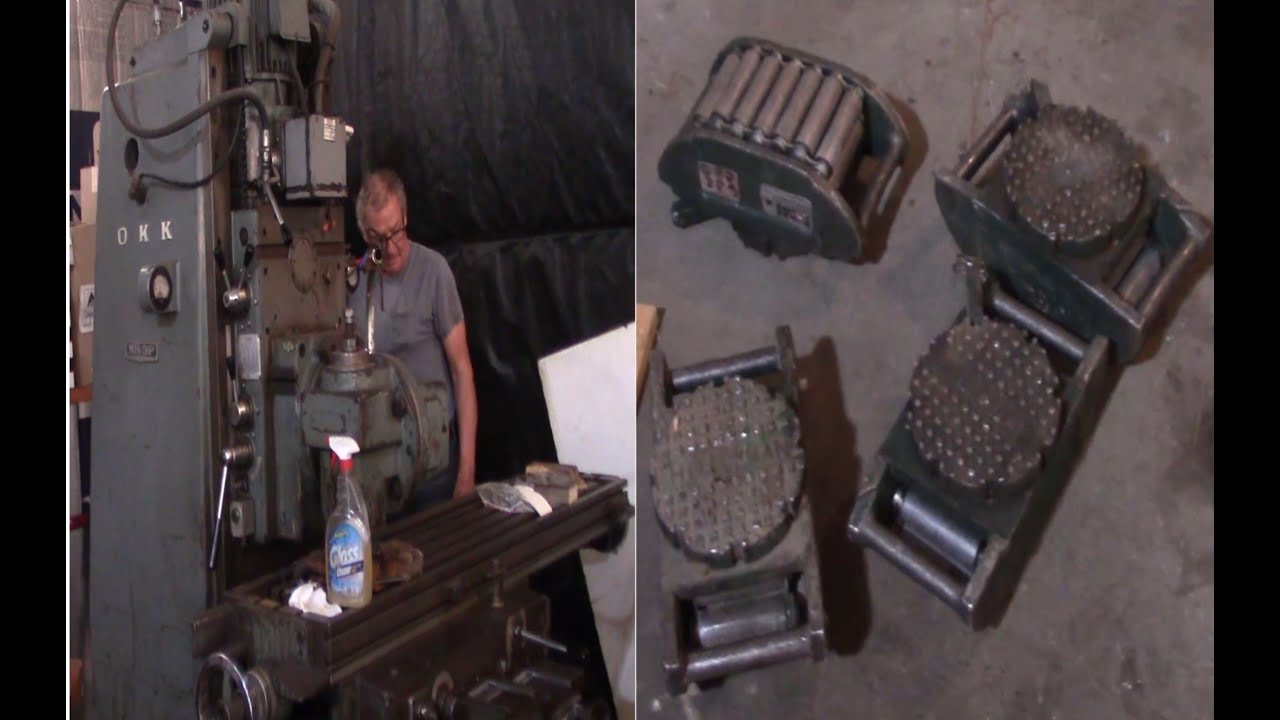 Moving a 9000lbs OKK MH-3P Mill with Hilman Rollers