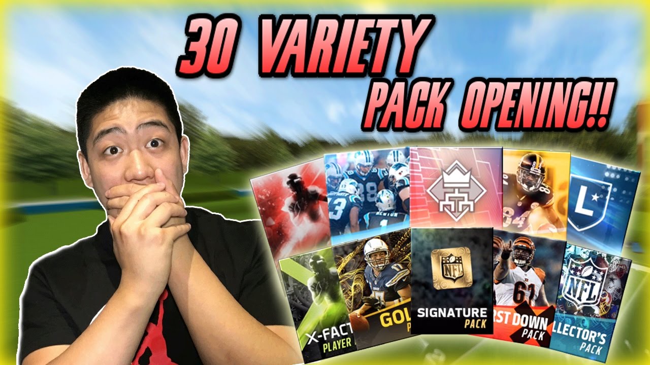 HUGE 30 VARIETY Pack Opening!! MR. 300!! Madden Mobile 17