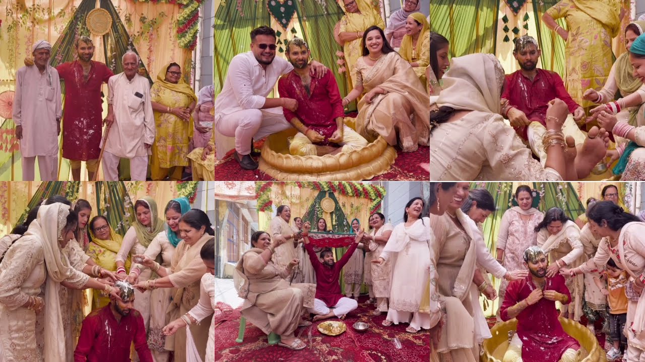 Haldi function part 1 🥰😍❤️💃🕺#abhishekvlogs #kanikaranavlogs #abhishekavivamarriage #wedding #love 