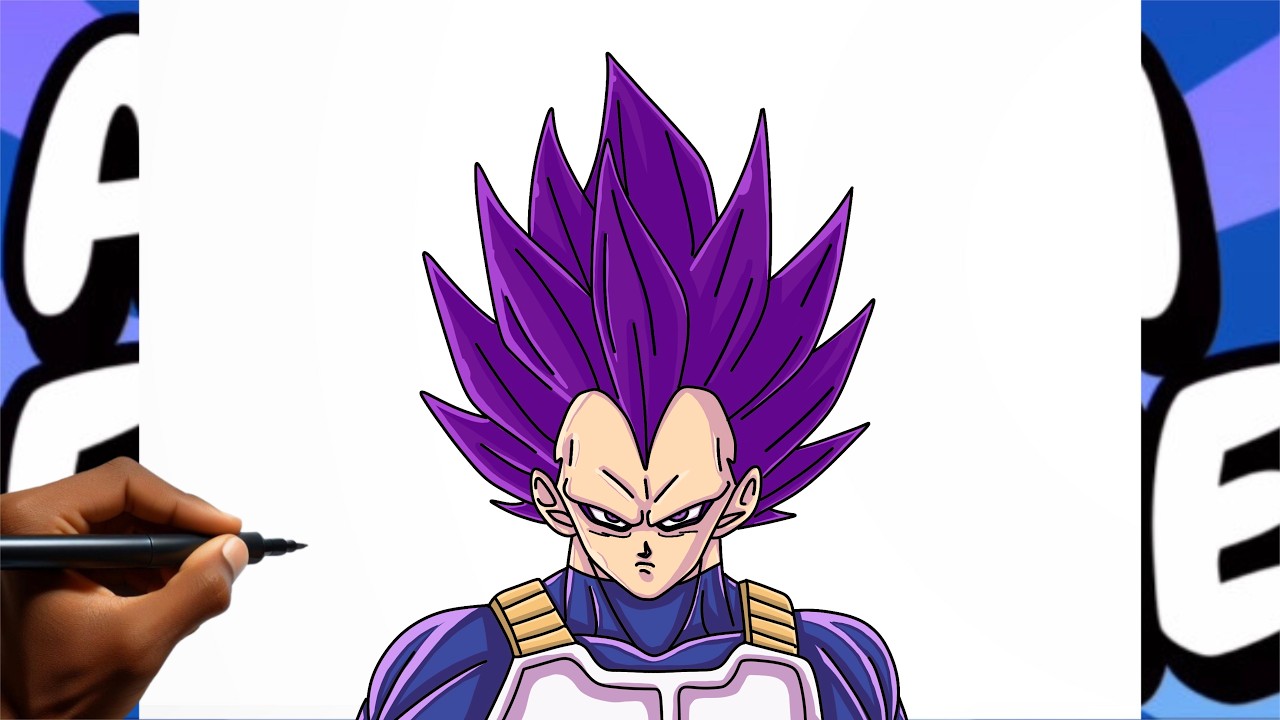 How to Draw Utra Ego Vegeta Dragon Ball Super Easy Step by step
