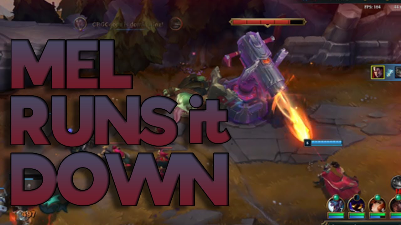 Mel Runs It Down Top Lane But I Still 1V9