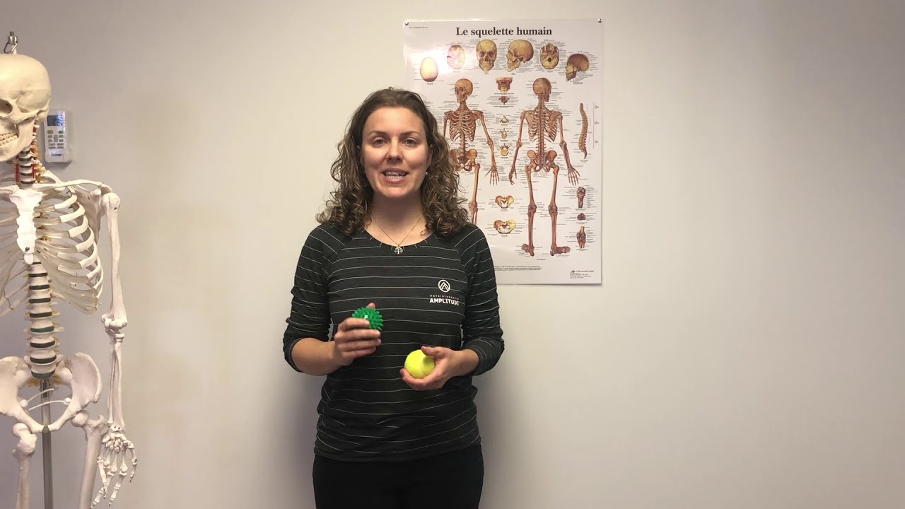 Exercices de relâchement musculaire avec balle