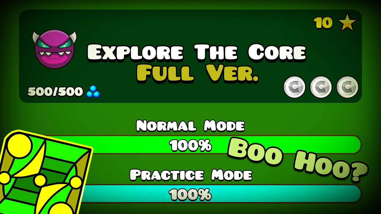 【🏔】EXPLORE THE CORE FULL VERSION! BY: CIA742 (Full HD) || Geometry Dash 2.113