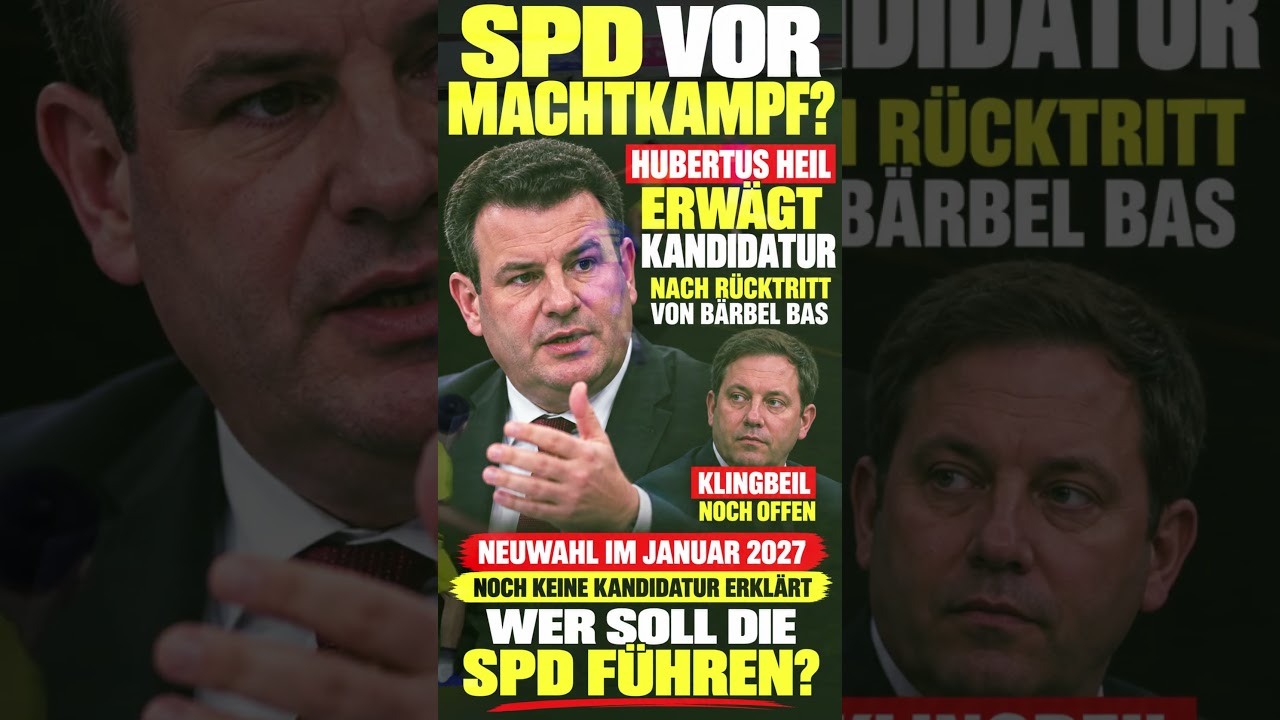 SPD vor Machtkampf? Hubertus Heil will Parteichef werden? #Shorts