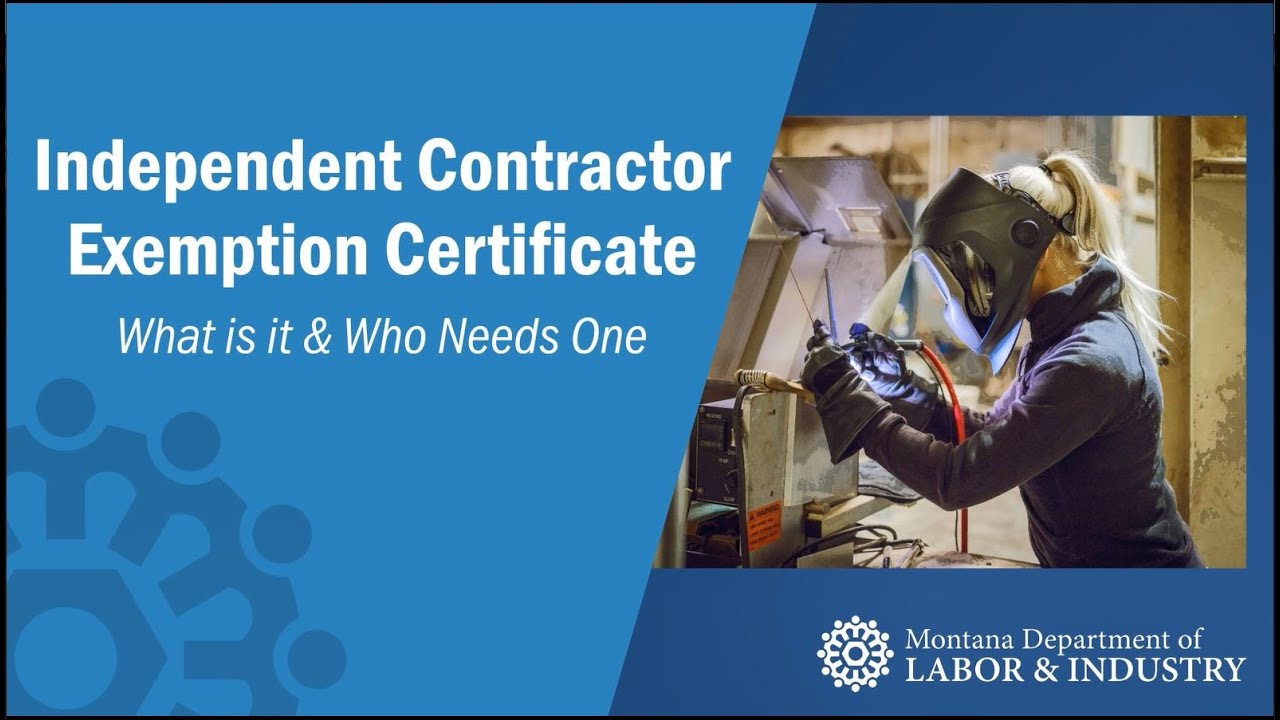 What is an Independent Contractor Exemption Certificate