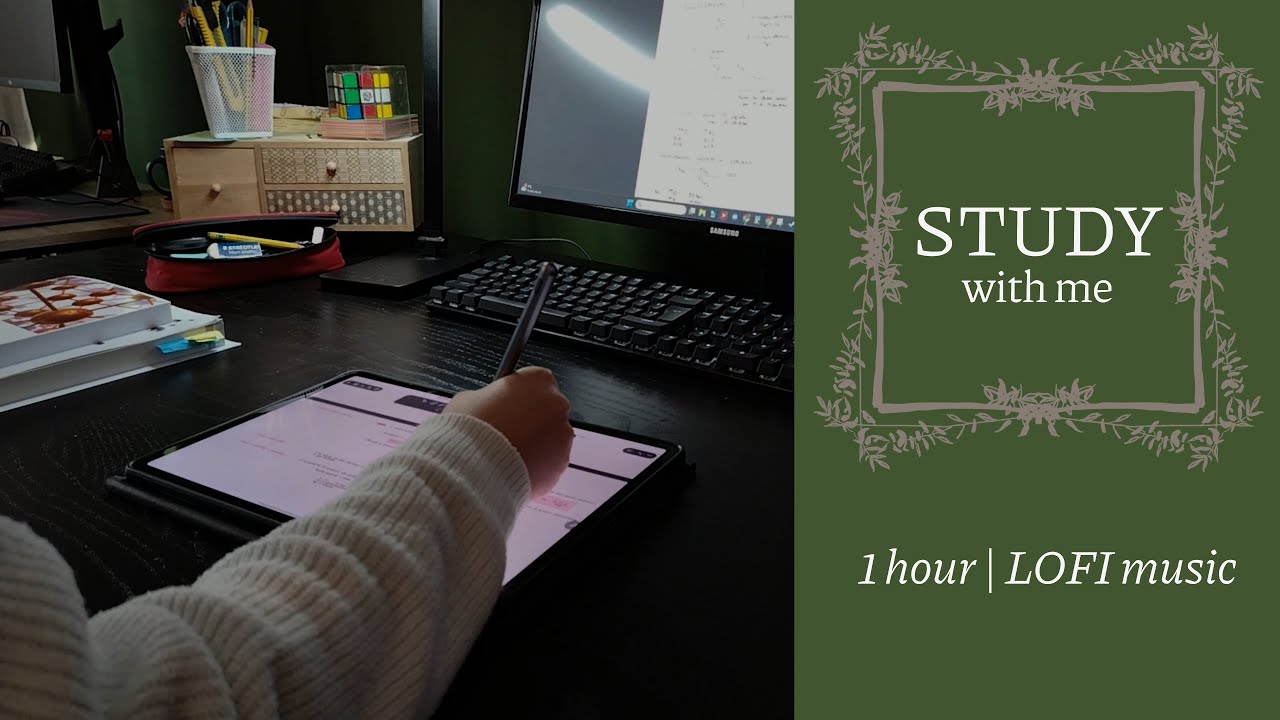 🎶​📚1 HOUR study with me | timer + lofi music