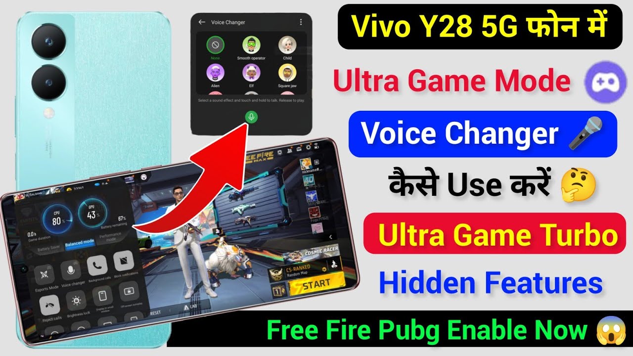 Vivo y28 5g Ultra Game Turbo Voice Changer Kaise Use Kare | Vivo y28 Ultra Game Mode Hidden Features