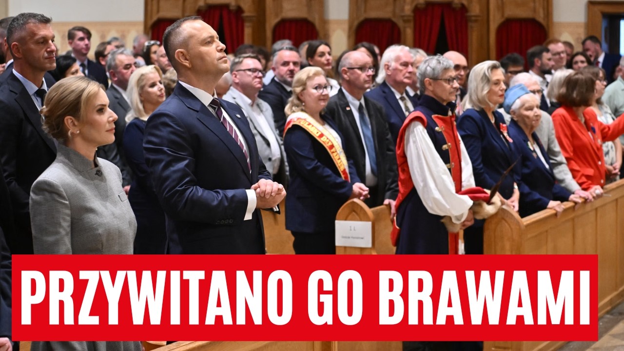 Karol Nawrocki z małżonką na mszy w Nowym Jorku. Przywitano go brawami | FAKT