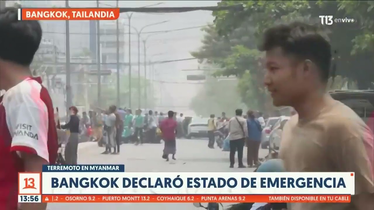Terremoto en Myanmar: Bangkok declaró Estado de Emergencia
