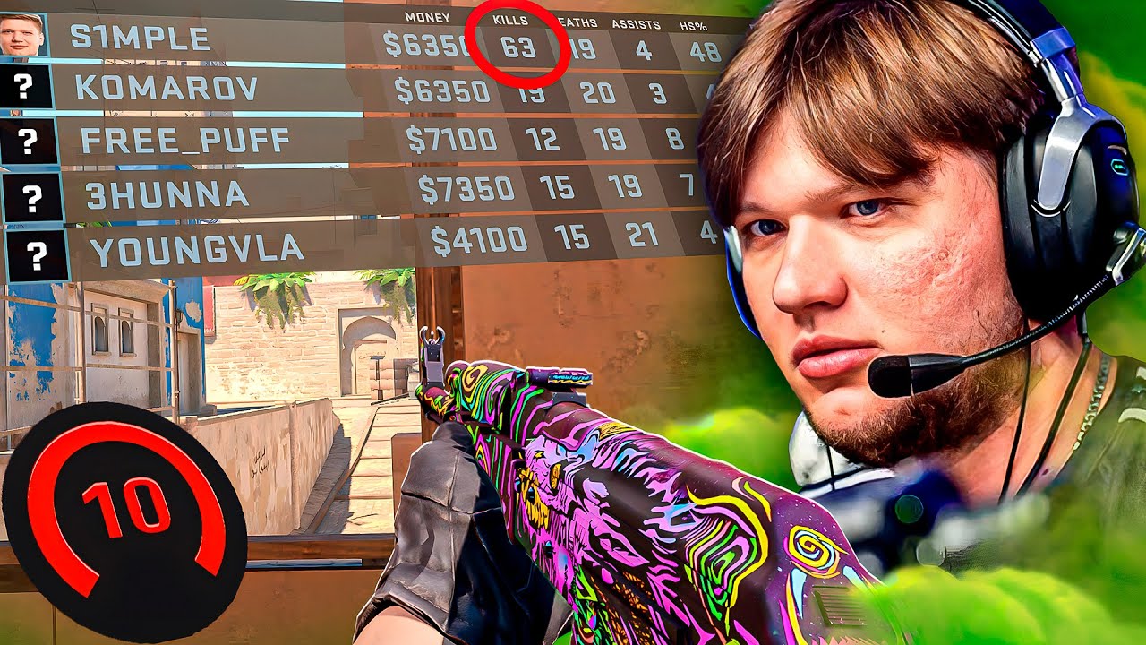 S1MPLE DESTROZA con 63 KILLS en FACEIT