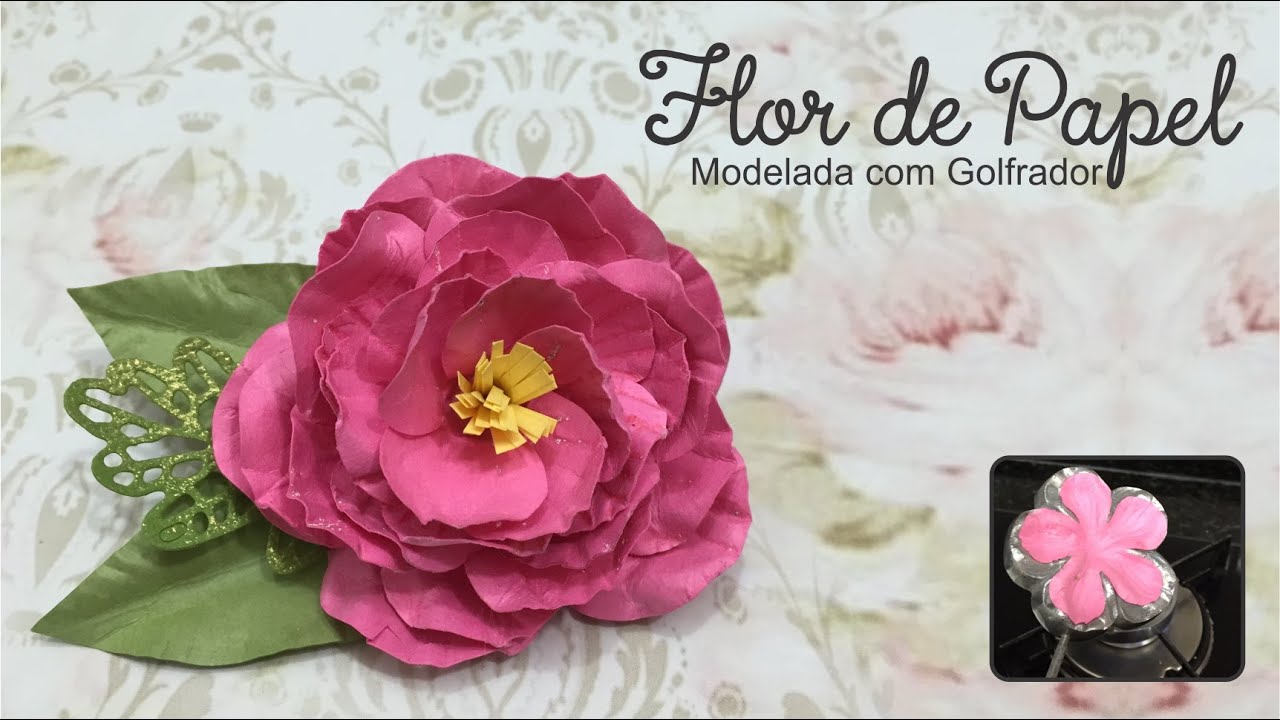 Flor de Papel Modelada com Golfrador