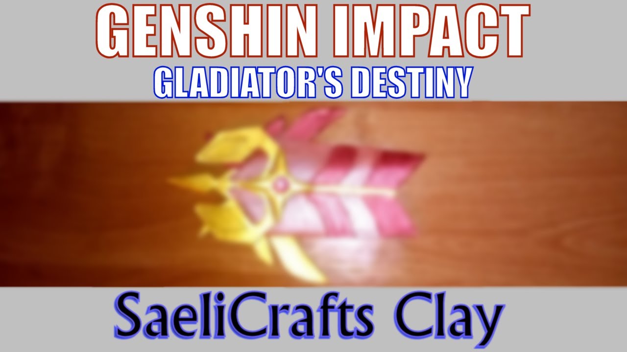 Genshin Impact - Gladiator's Destiny (Feather Artifact) - Easy Clay Art Tutorial