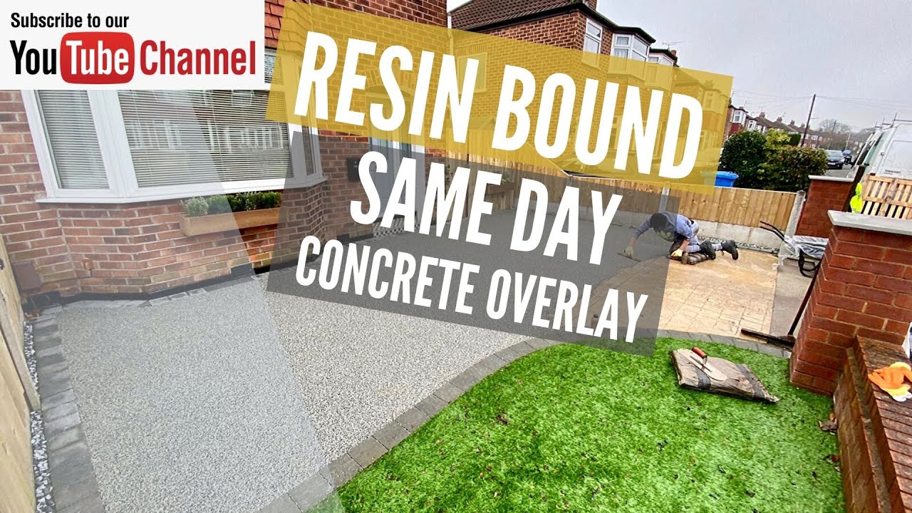 Resin driveway overlay on a concrete driveway in Silver Grey - Time Lapse