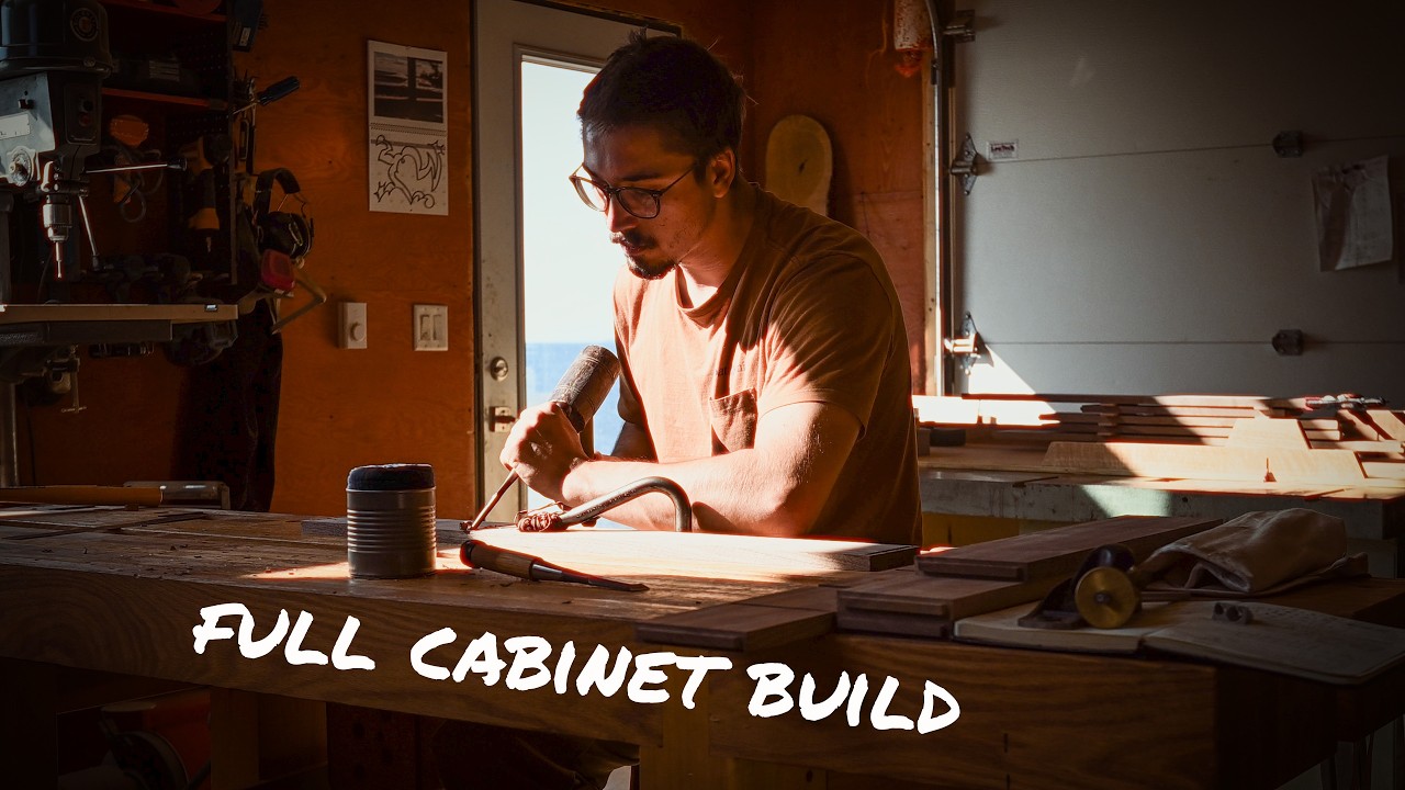 Handcrafted walnut spice cabinet | Complete furniture build