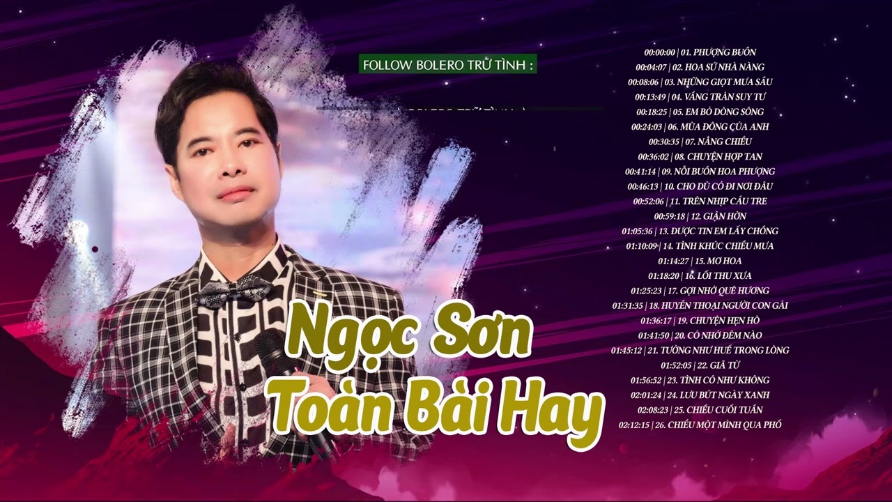 Những Ca Khúc Trữ Tình Bolero Đỉnh Cao Của Ngọc Sơn - Nghe Đi Nghe Lại Không Chán - Toàn Bài Hay