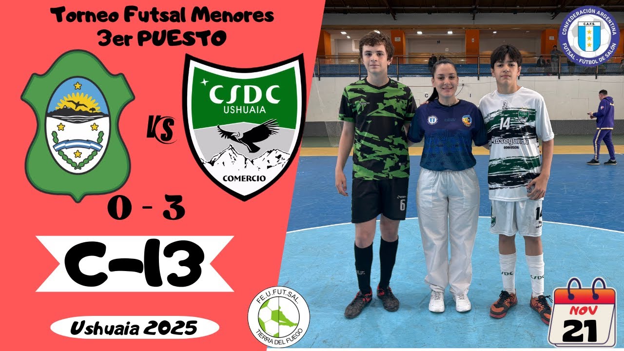 Futsal CAFS Menores Ushuaia 2025 - 3er puesto - Comercio vs Polideportivo - C13