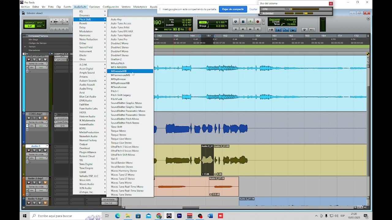 Afinación de voz usando Pitch II AudioSuite - Productor Alexander Siguenza (Triumph Tracks)