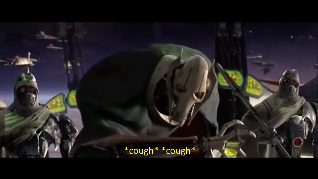 Grievous Speaks to Lord Sidious but only his cough