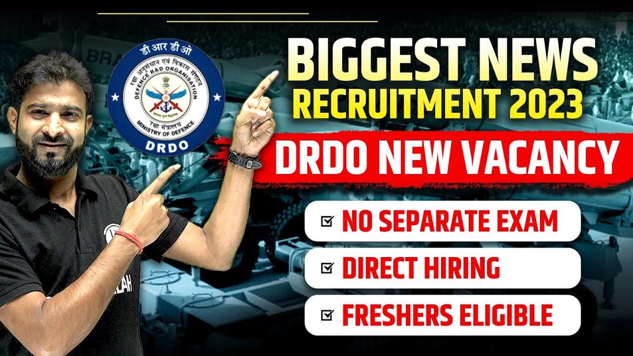 DRDO Recruitment 2023 Notification | Scientist B Recruitment 2023 | Freshers Eligible | Biggest News