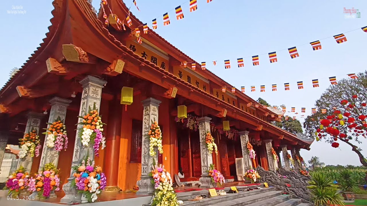 Đại lễ Khánh thành Chùa Minh Đức-Thôn Nhân Vực-Xã Nghĩa Trụ-Văn Giang-Hưng Yên ngày 01. 5 .2025- 4K.