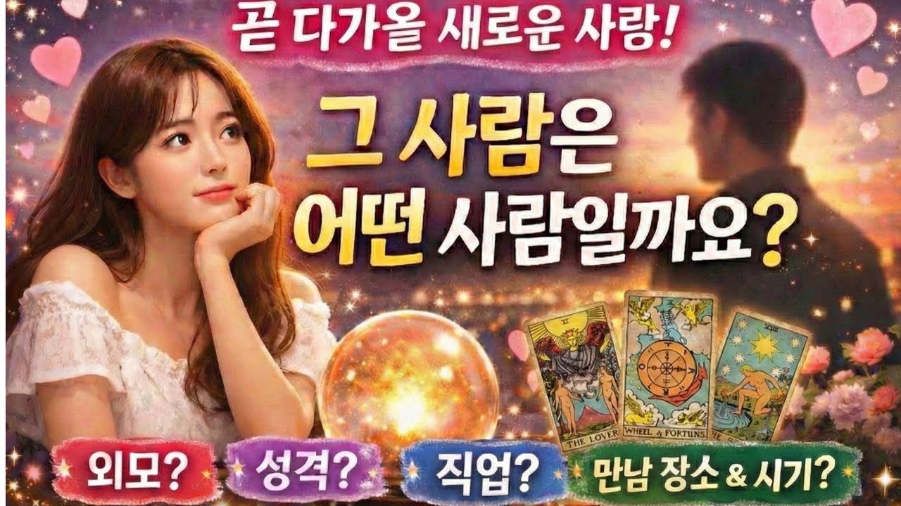 ✨타로카드✨곧 다가올 새로운 사랑, 그 사람은 어떤 사람일까요?” (외모, 성격, 직업, 만남 장소, 시기까지)