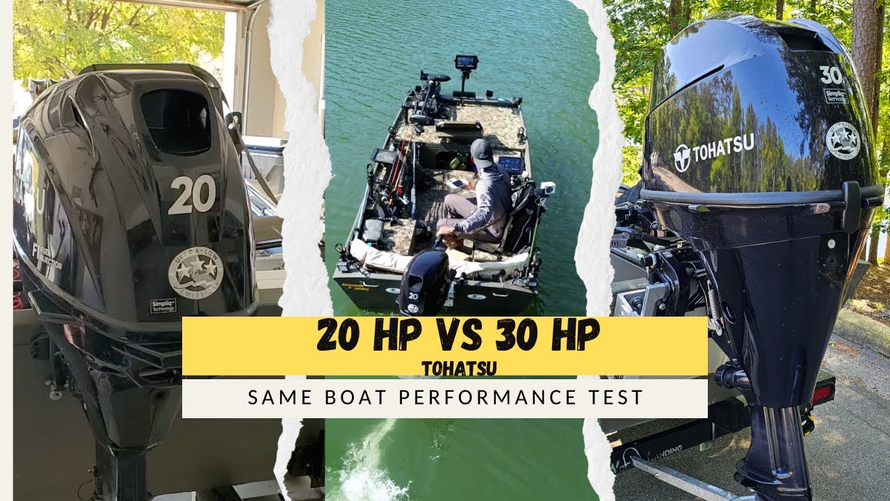 Waste of MONEY? More HP? SPEED TEST Comparison of 20 vs 30 HP Tohatsu Outboard on SAME BOAT!