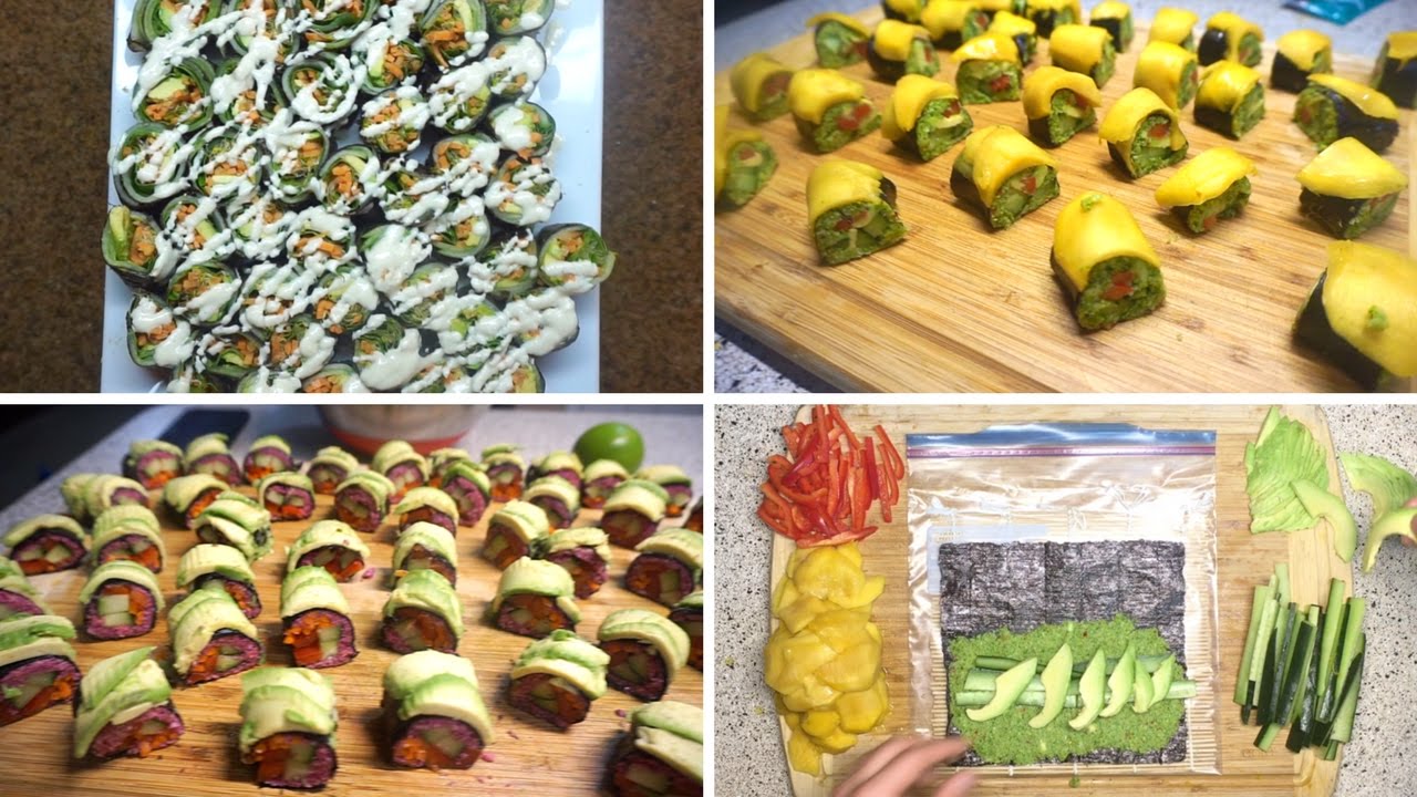 3 SUSHI VEGANOS (SIN ARROZ ) CON SALSAS