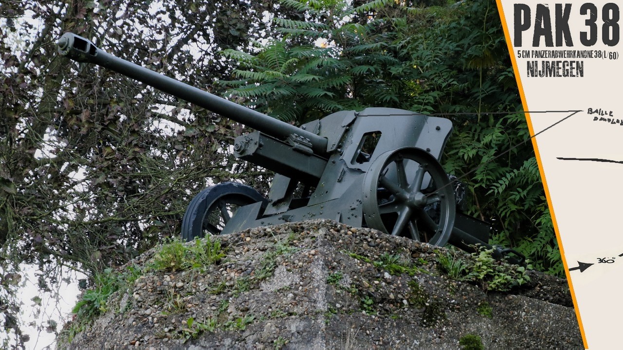 5 cm Pak 38 Monument - Nijmegen Hunnerpark - Walkaround.