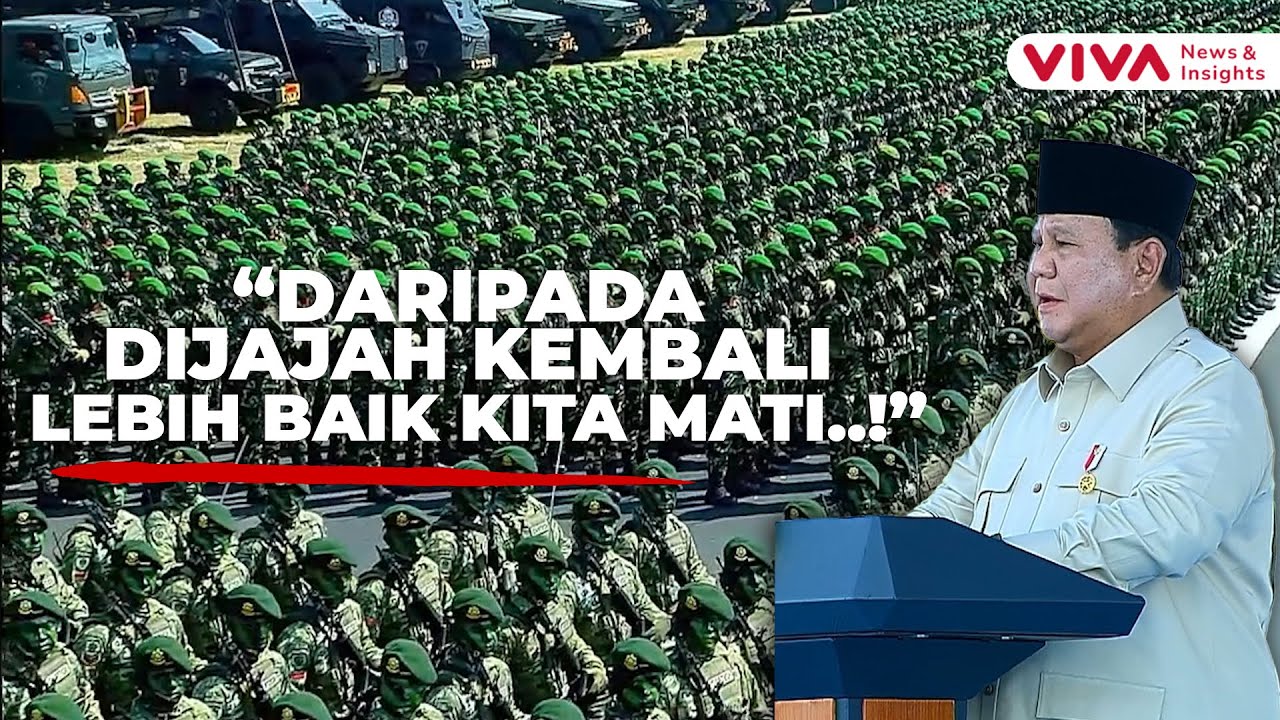 Pidato Lantang dan Tegas Prabowo Dihadapan Puluhan Ribu Prajurit TNI