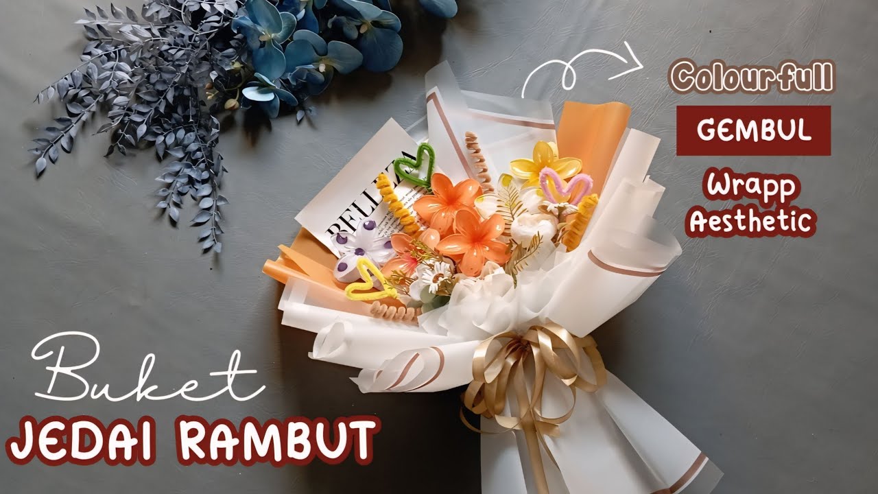 BUKET JEDAI WRAPPING AESTHETIC CEWEK KUE 