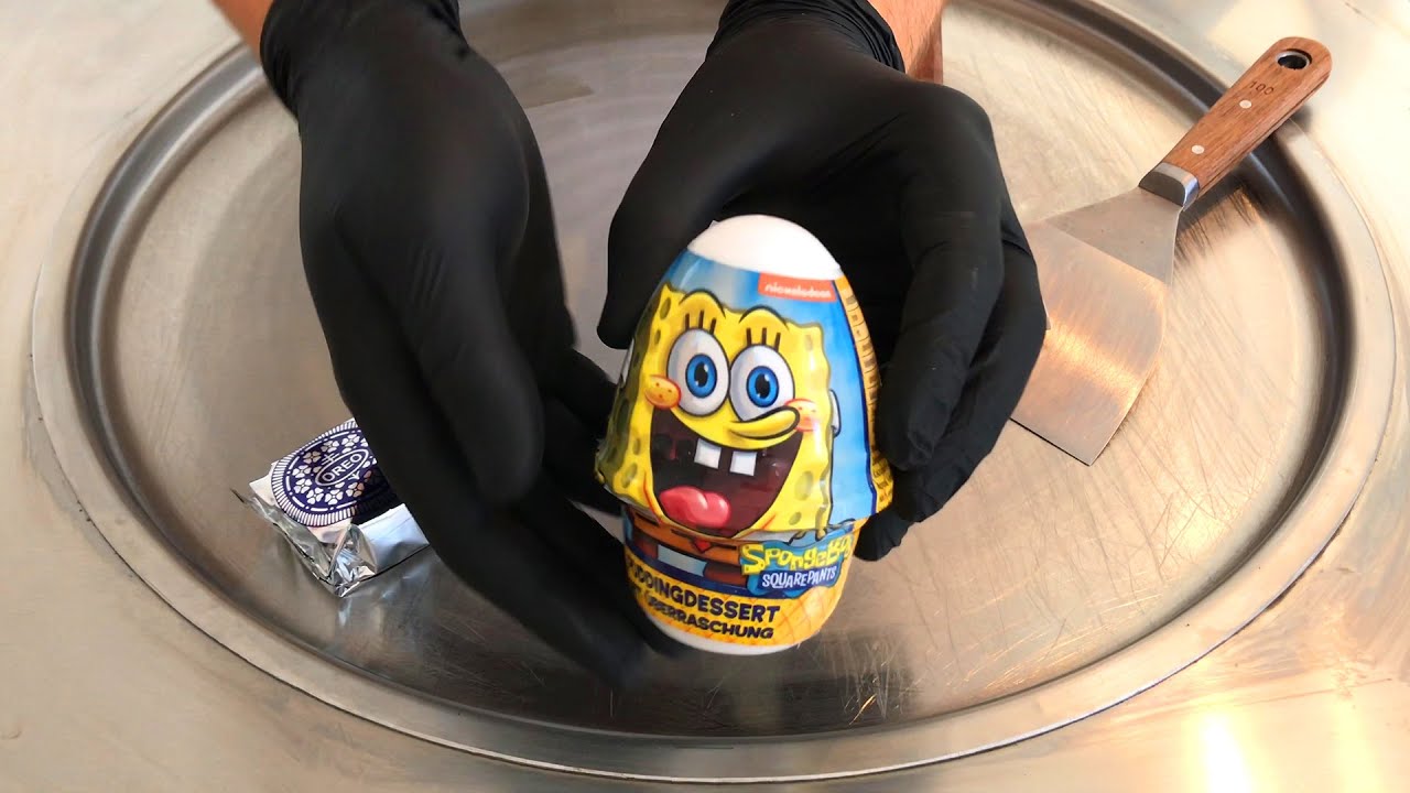 Ice Cream Rolls | Spongebob Pudding with surprise and Oreo Cookies / Fried rolled ice cream roll