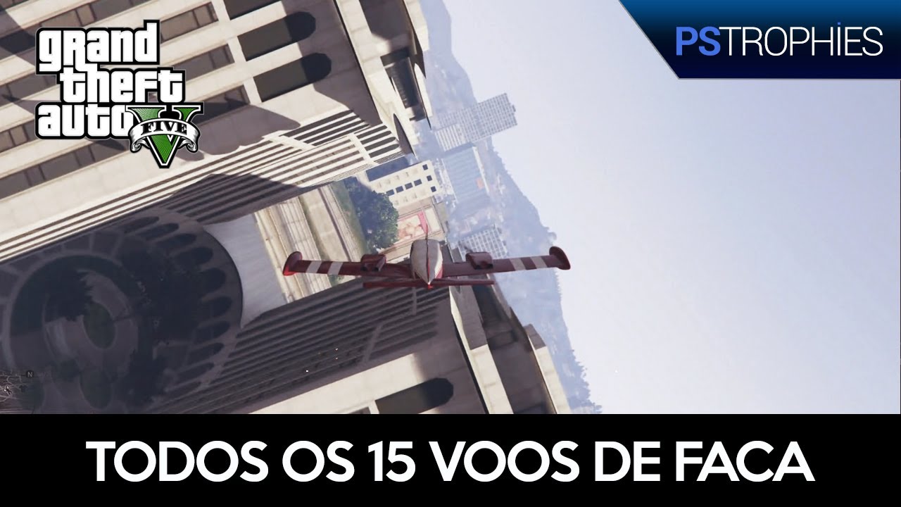 Grand Theft Auto V (GTA V) - Todos os 15 Voos De Faca (Troféu Por Um Triz) Parte 2