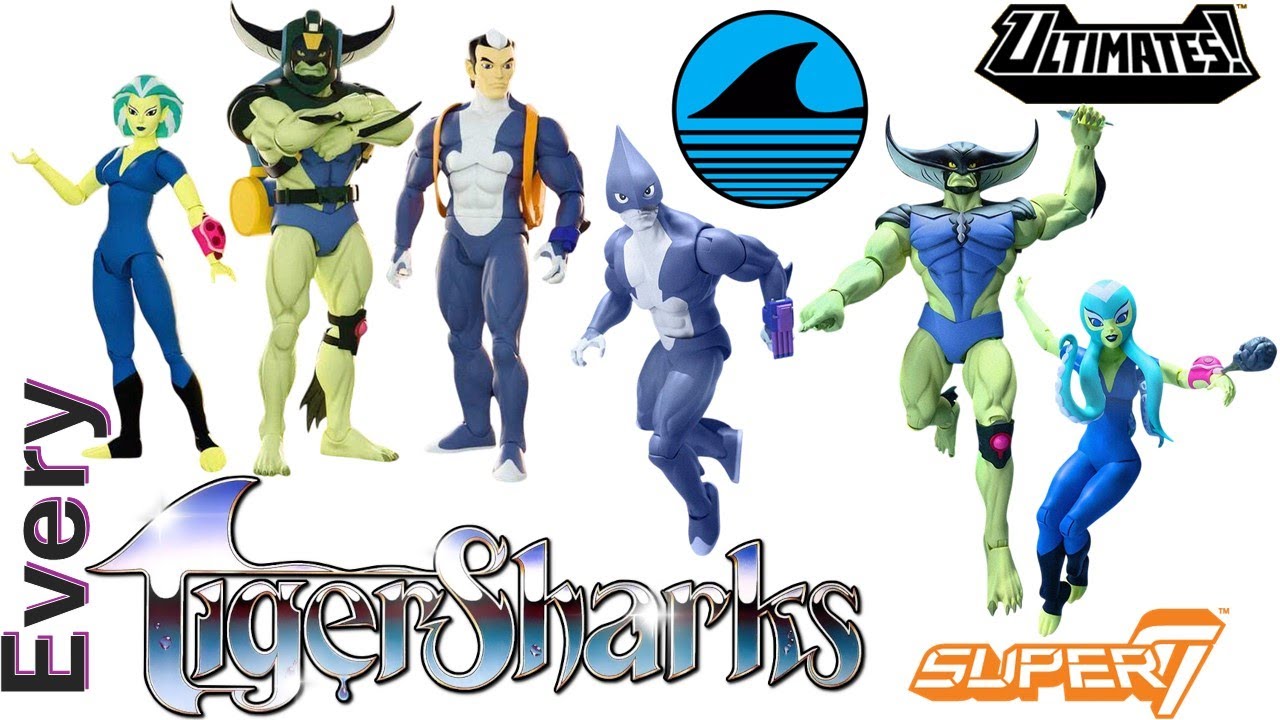 Все модели Super7 Tigershark Ultimates — сравнительный список от Rankin/Bass 1987 года.