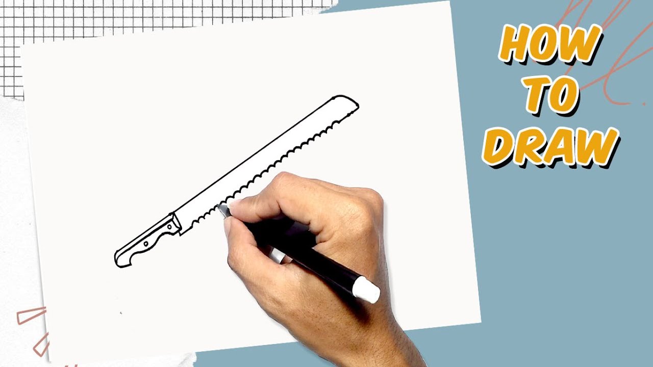 How to Draw Bread Knife