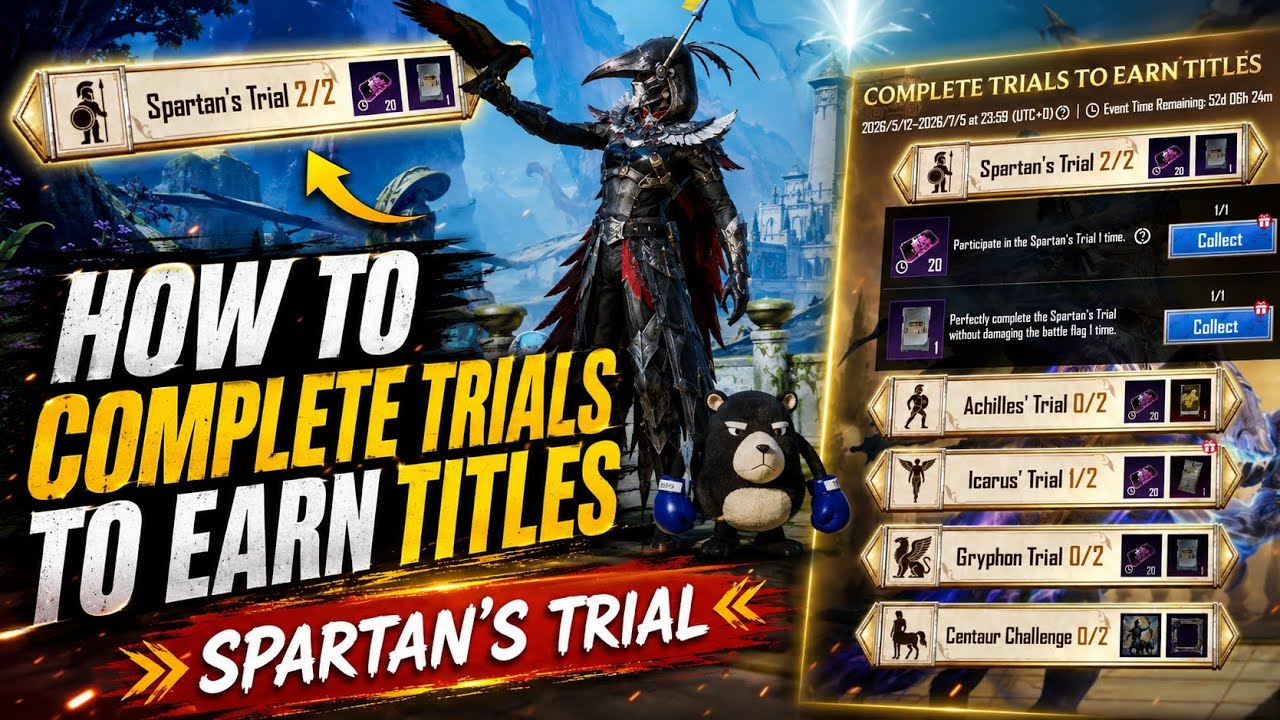 Spartan's Trial | How To Complete Spartan&rsquo;s Trial Fast & Earn Titles | PUBG Mobile/BGMI.