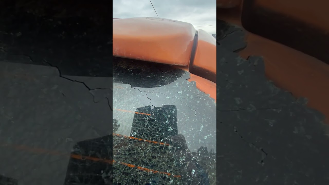 Разбилось само по себе стекло Kia picanto, Киа пиканто 1 Как лопается заднее стекло