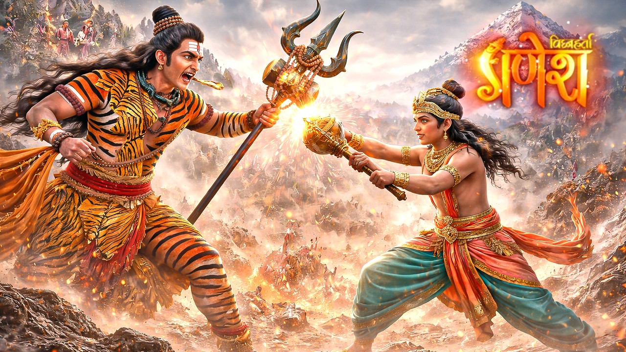 महादेव को माता पार्वती से मिलने के लिए रोके गणेश   || Vighnaharta Ganesh || @prabhuleela