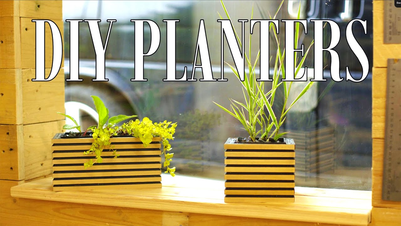 Build Stylish Modern Indoor Plant Pots From Scrap Wood