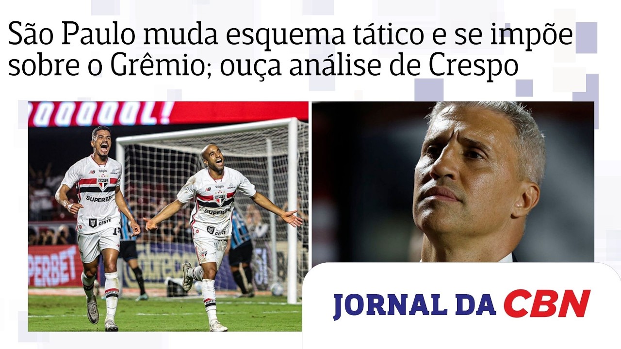 São Paulo muda esquema tático e se impõe sobre o Grêmio; ouça análise de Crespo