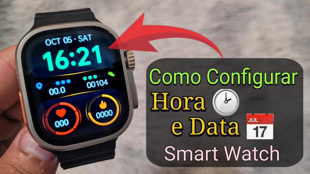 Como Configurar Hora e Data em QUALQUER Rel&oacute;gio Smartwatch? (2 M&eacute;todos F&aacute;ceis)