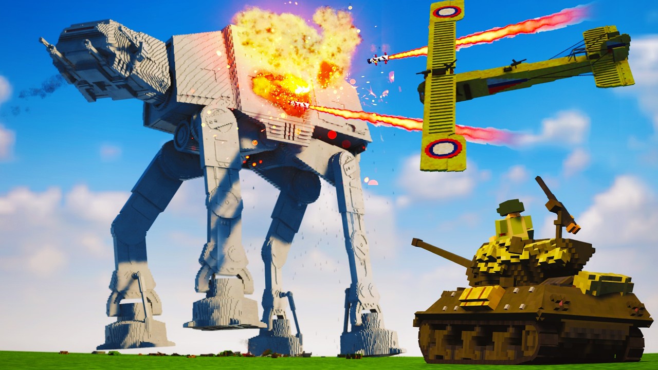 Realistic AT-AT vs World War 2 Destruction 😱 Teardown