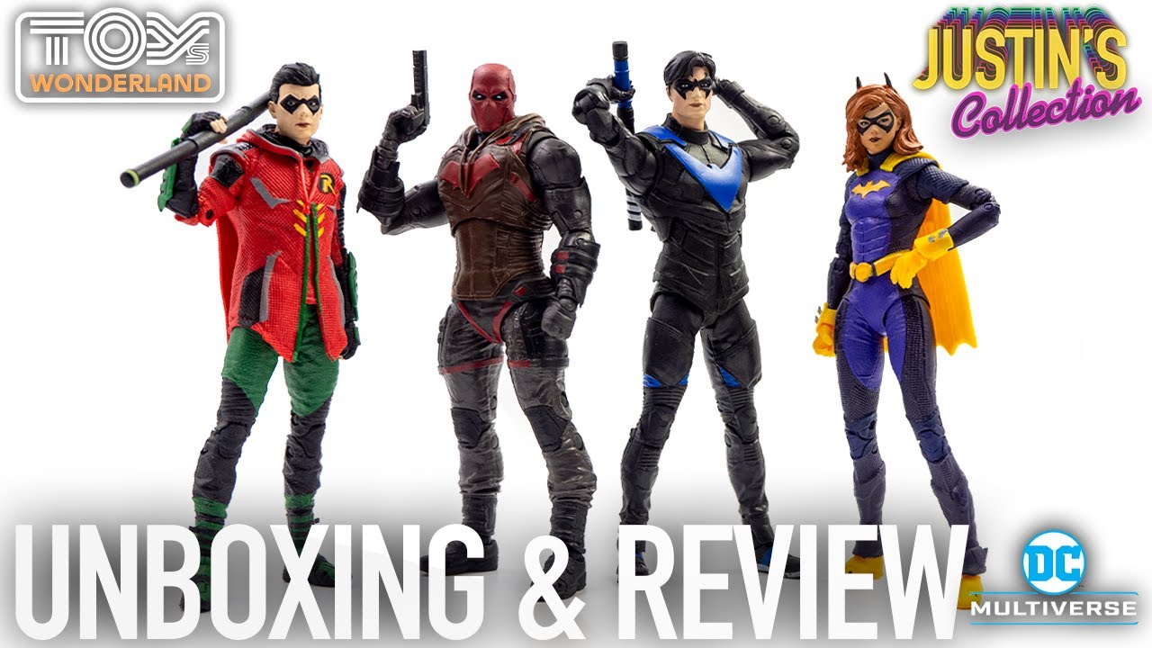 Gotham Knights Robin, Batgirl, Nightwing & Red Hood DC Multiverse McFarlane Toys Unboxing & Review