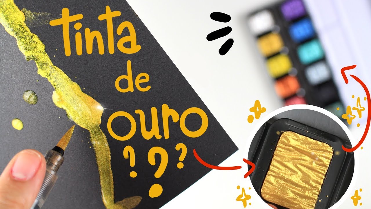 AQUARELA DE OURO - A TINTA MAIS LINDA QUE JÁ USEI!