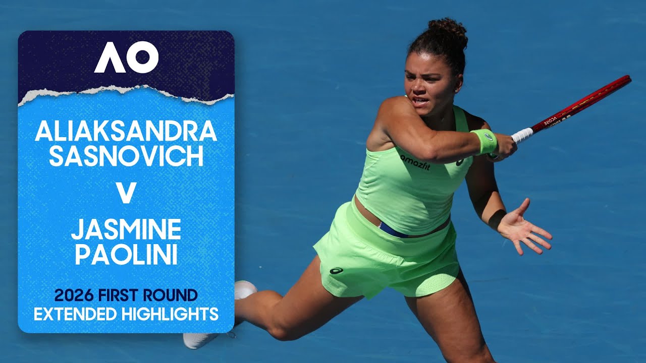 Aliaksandra Sasnovich v Jasmine Paolini Extended Highlights | Australian Open 2026 First Round