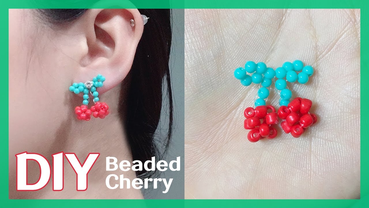 DIY) 체리 비즈 만들기ㅣHow to make beaded Cherry