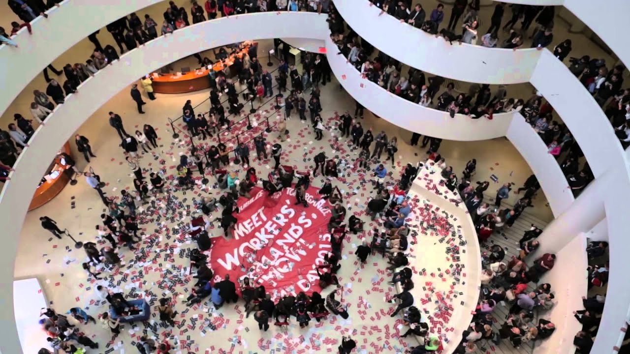 GULF Action May Day 2015- Occupation of the Guggenheim Museum