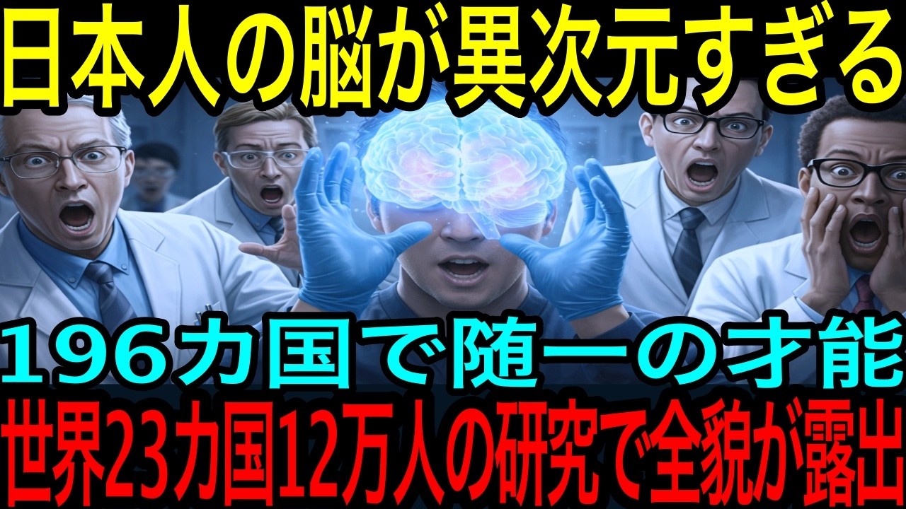 「日本人の脳は“別種レベル”だった！」AI『MIND』がハーバード×MIT共同研究で完全解明…世界23カ国12万人データが証明した“沈黙の超能力”【日本称賛】感動日本【海外の反応】