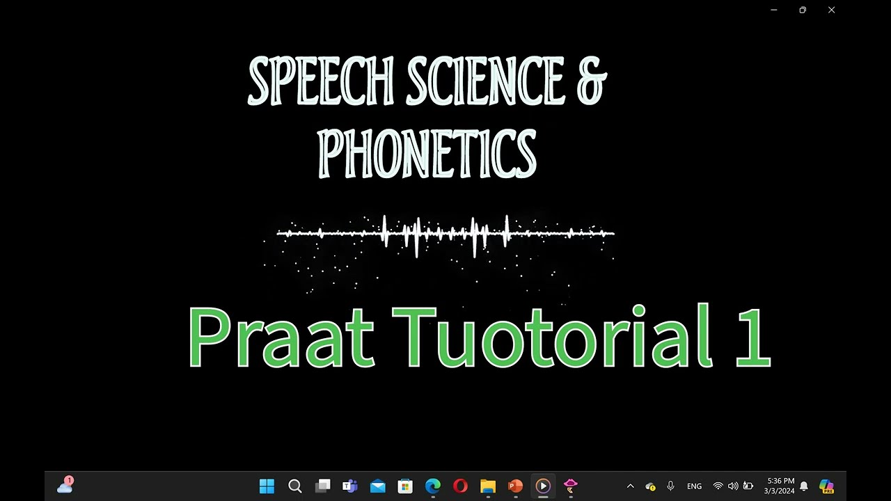 Praat Tutorial 1 Create Sine Wave Speech Science and Phonetics Urdu | Hindi