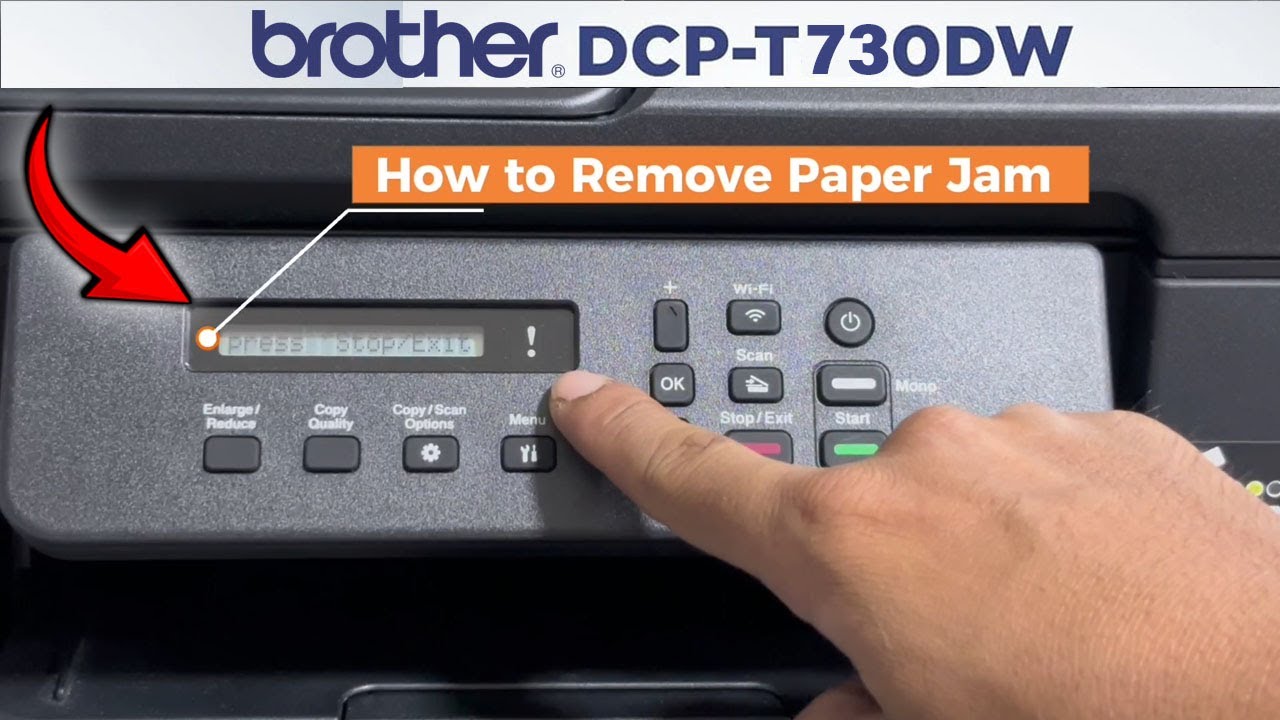 КАК УСТРАНИТЬ И УСТРАНИТЬ ОШИБКУ ЗАМЯТИЯ БУМАГИ НА ПРИНТЕРЕ BROTHER DCP-T730DW.