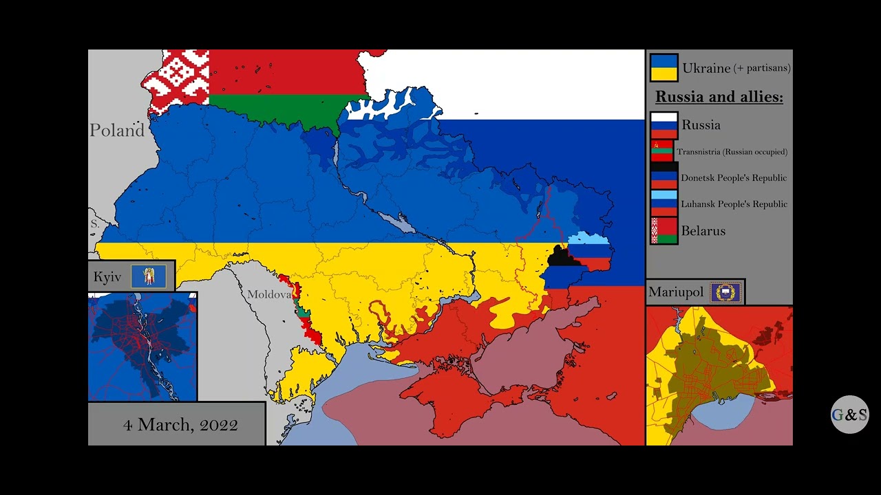 Guerra entre Rusia y Ucrania  (Video hecho por Geography and Space
